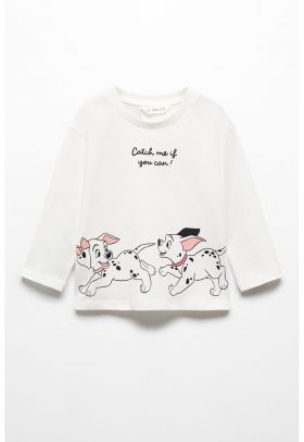 Bluza de bumbac organic cu 101 Dalmatieni