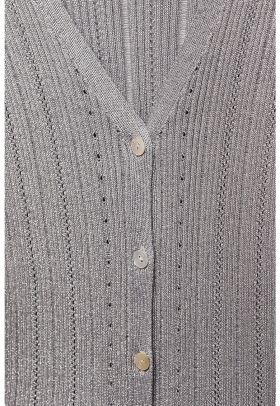 Cardigan tricotat fin Aluminio