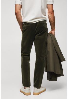 Pantaloni slim fit de reiat Berdam