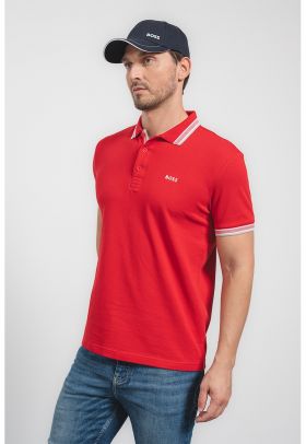 Tricou polo regular fit cu accente contrastante Paddy