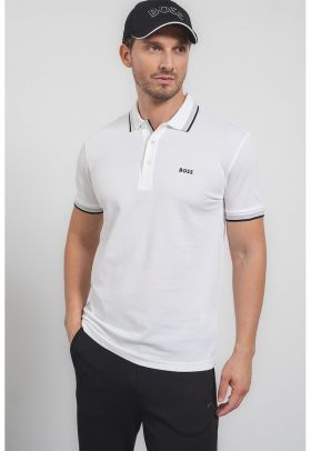 Tricou polo regular fit cu accente contrastante Paddy