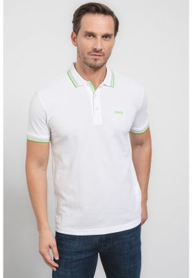 Tricou polo regular fit cu accente contrastante Paddy