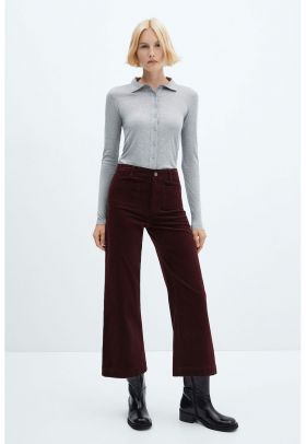 Pantaloni crop din reiat Catherip