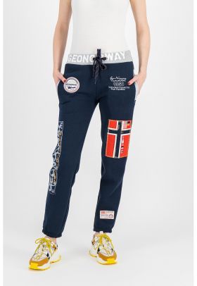 Pantaloni sport cu aplicatii logo Myer