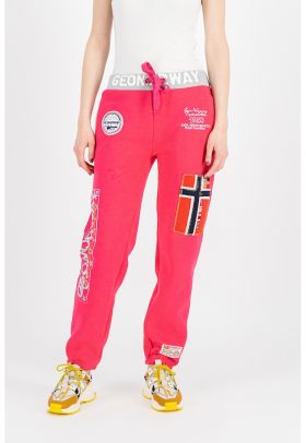 Pantaloni sport cu aplicatii logo Myer