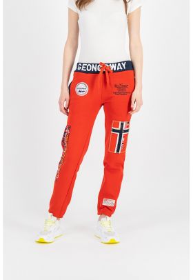 Pantaloni sport cu aplicatii logo Myer