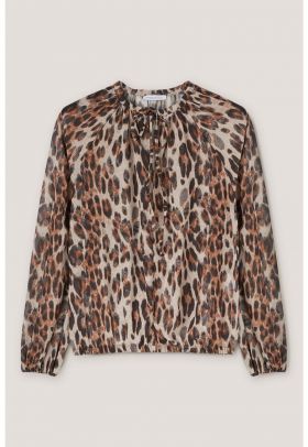 Bluza vaporoasa cu animal print