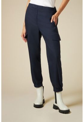 Pantaloni cargo cu model uni