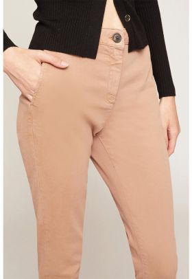 Pantaloni crop cu talie inalta