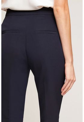 Pantaloni eleganti crop cu talie inalta