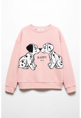 Bluza sport cu imprimeu cu desene animate Happy