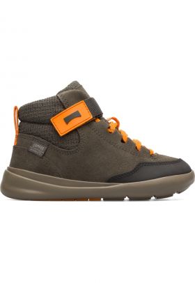 Pantofi sport cu inchidere velcro si insertii din piele intoarsa Ergo 177