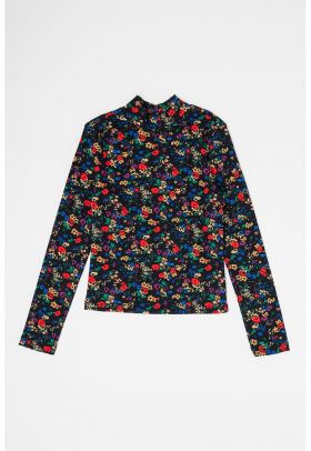 Bluza de bumbac cu imprimeu floral