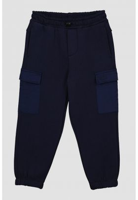 Pantaloni de trening cargo din amestec de bumbac