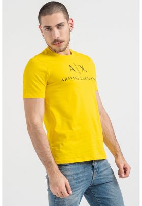 Tricou slim fit de bumbac cu logo