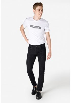 Blugi slim fit cu talie joasa