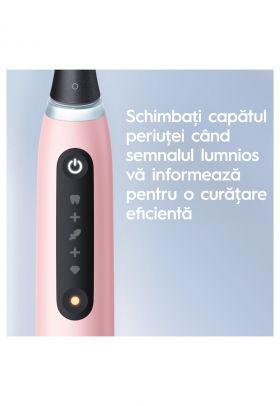 Periuta de dinti electrica iO 5 cu Tehnologie Magnetica si Micro-Vibratii - Inteligenta artificiala - Display conversational - Senzor de presiune Smart - 5 moduri - 1 capat - Trusa de calatorie