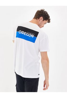 Tricou supradimensionat cu imprimeu text