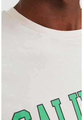 Tricou supradimensionat cu imprimeu text