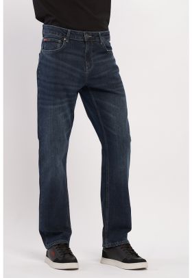 Blugi regular fit cu talie medie