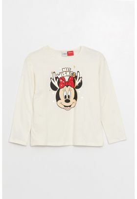 Bluza cu imprimeu cu Minnie Mouse