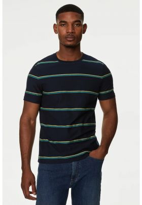 Tricou regular fit cu model in dungi