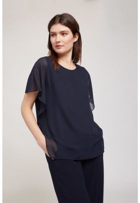 Bluza cu maneci scurte si decolteu rotund
