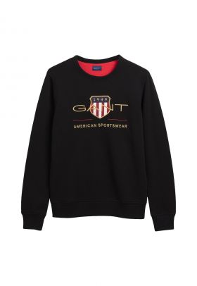 Bluza de trening cu decolteu la baza gatului si logo brodat