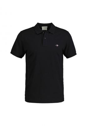 Tricou polo slim fit cu fenta cu nasturi Shield