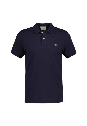 Tricou polo slim fit cu fenta cu nasturi Shield