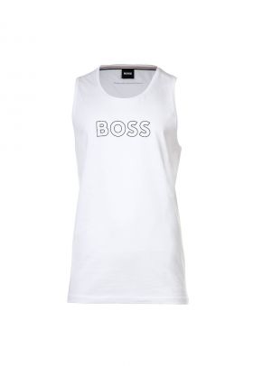 BOSS - Top cu decolteu rotund si logo