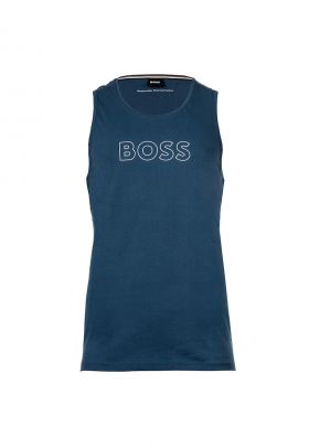 BOSS - Top cu decolteu rotund si logo