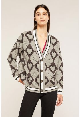 Cardigan supradimensionat cu maneci cazute