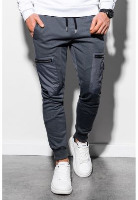 Pantaloni sport cargo cu detalii contrastante