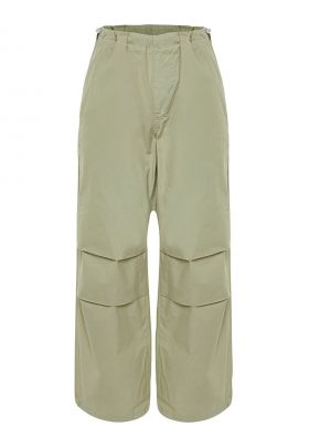 Pantaloni relaxed fit cu talie joasa