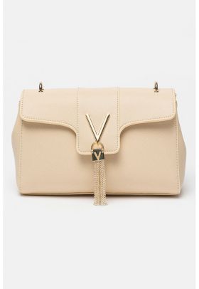 Geanta crossbody de piele ecologica cu aspect saffiano Divina