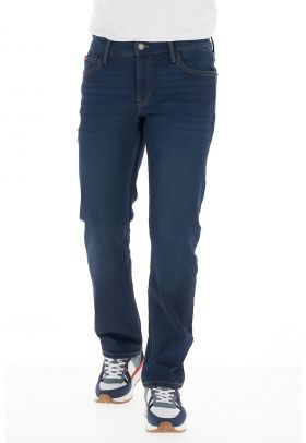 Blugi regular fit cu talie medie