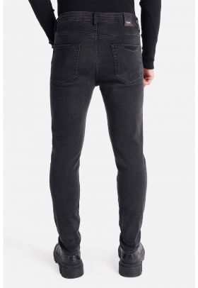Blugi skinny cu aspect decolorat