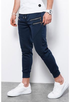 Pantaloni conici de trening cu buzunare cu fermoar