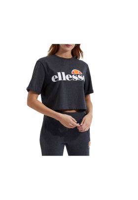 Tricou crop cu imprimeu logo Alberta