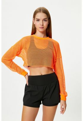 Bluza crop din plasa