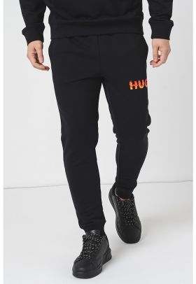 Pantaloni de trening din bumbac cu imprimeu logo discret