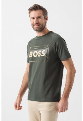 Tricou din amestec de bumbac cu imprimeu logo