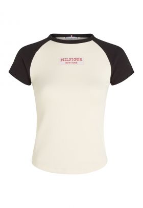 Tricou crop cu detaliu logo