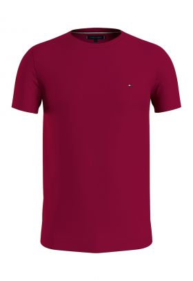 Tricou slim fit cu decolteu la baza gatului