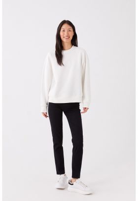 Bluza de trening cu decolteu la baza gatului si maneci cazute