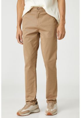 Pantaloni chino din amestec de bumbac