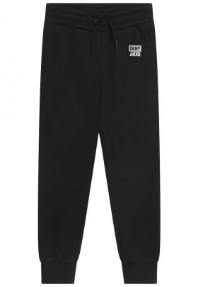 Pantaloni sport cu snur si aplicatie logo