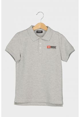 Tricou polo din bumbac cu logo pe piept