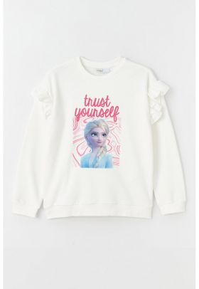 Bluza de trening cu imprimeu tematic Frozen